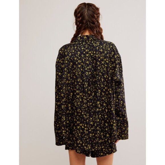 Free People Black Floral Pajama Set - Picture 4 of 8